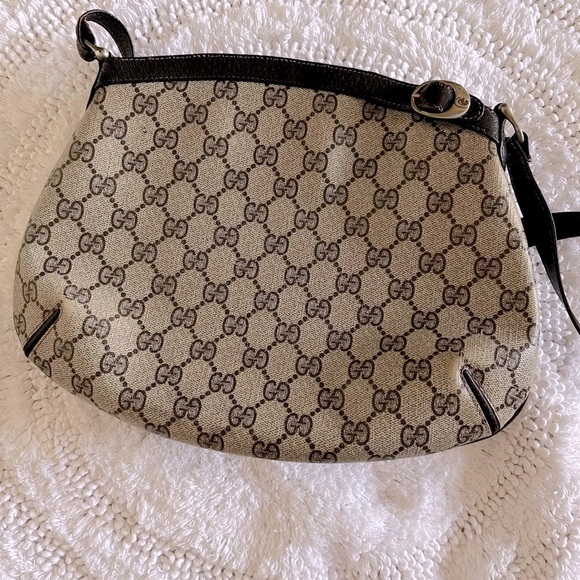 Vintage Gucci Authentic. Coated canvas. Shoulder bad. Brown monogram. EUC - Picture 1 of 16